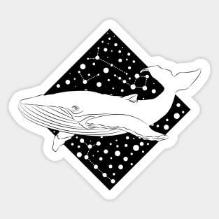 Whale in Space Sticker